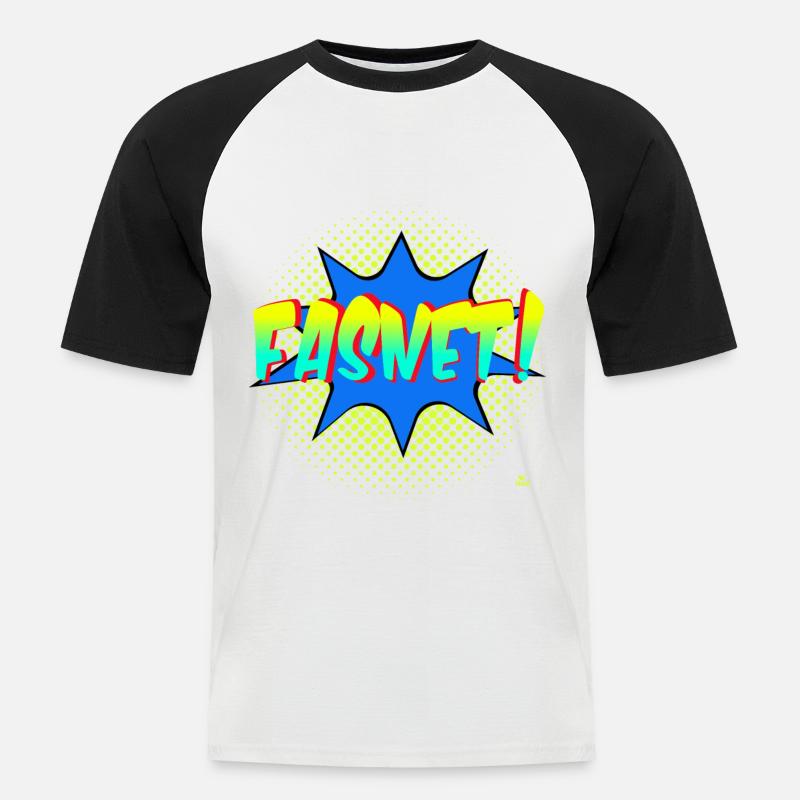Carnival! Comic Splash - Men's Baseball T-Shirt - white/black