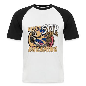 Kitesurfing - Men's Baseball T-Shirt - white/black - Front - Nik (191cm)