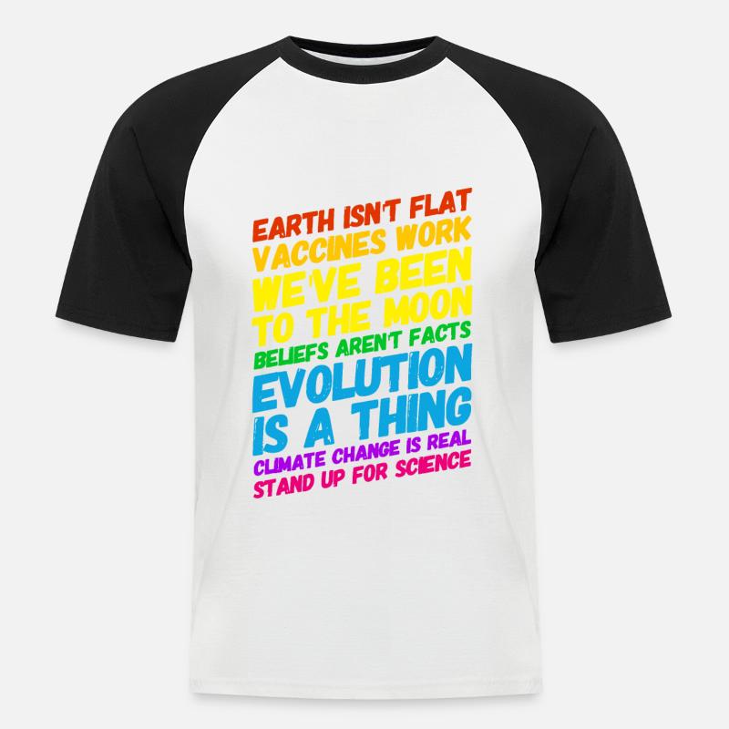 Wissenschaft 2020 Science Statement - Männer Baseball-T-Shirt - Weiß/Schwarz