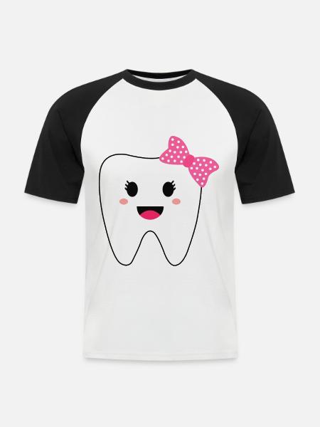 Tooth Fairy Halloween Costumes - Männer Baseball-T-Shirt - Weiß/Schwarz