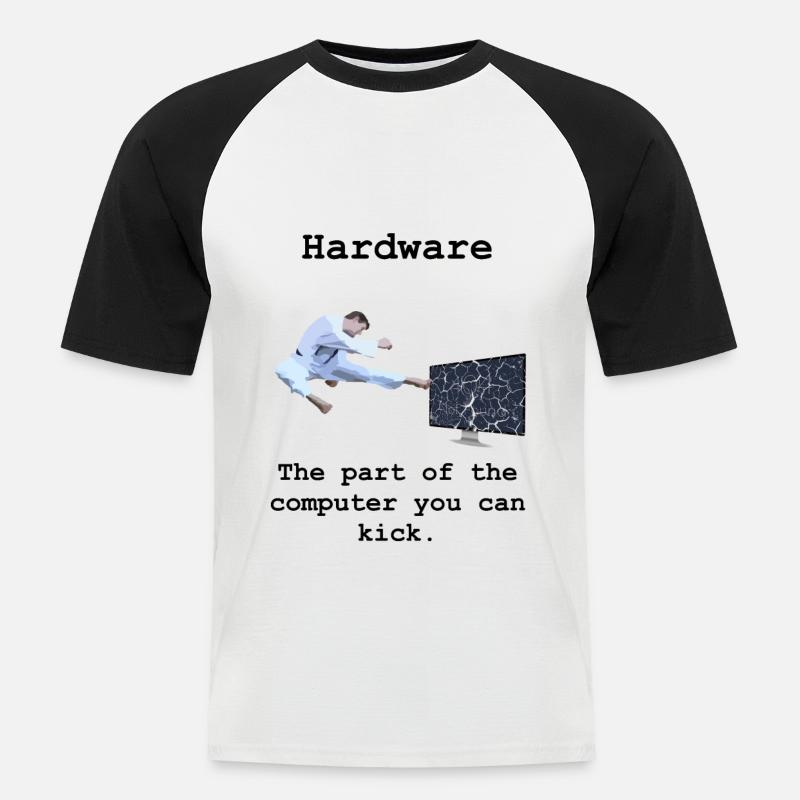 Programming Programmer Computer Science Hardware - Men's Baseball T-Shirt - white/black