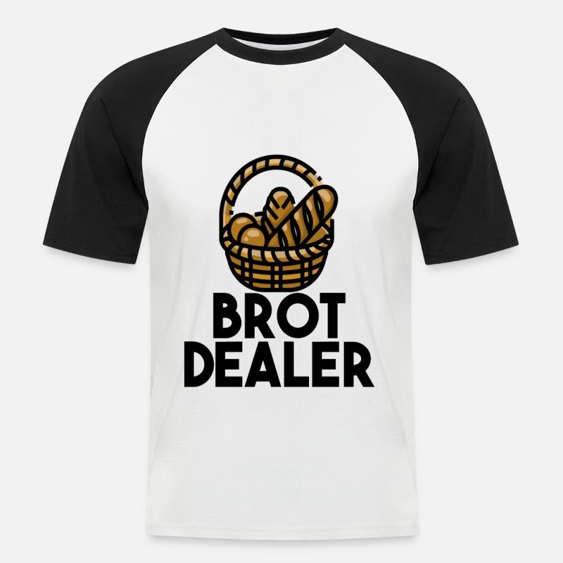 Backen Bäcker Bäckerei Geschenk - Männer Baseball-T-Shirt - Weiß/Schwarz