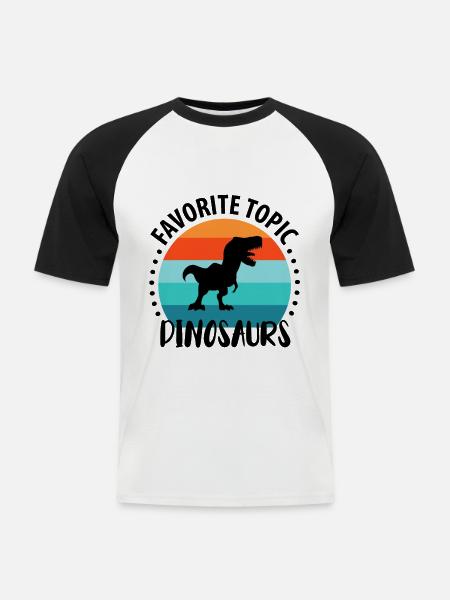 Paleontology Dinosaurs - Men's Baseball T-Shirt - white/black