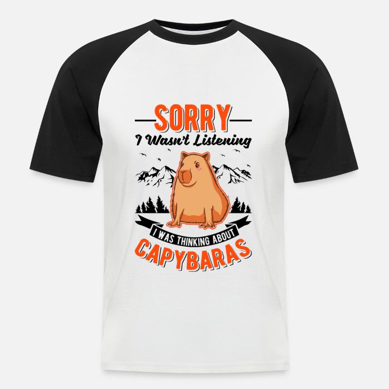Capybara Gift Capybara Capibara - Men's Baseball T-Shirt - white/black