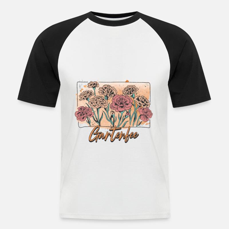 Gartenfee Garten Gärtner - Männer Baseball-T-Shirt - Weiß/Schwarz