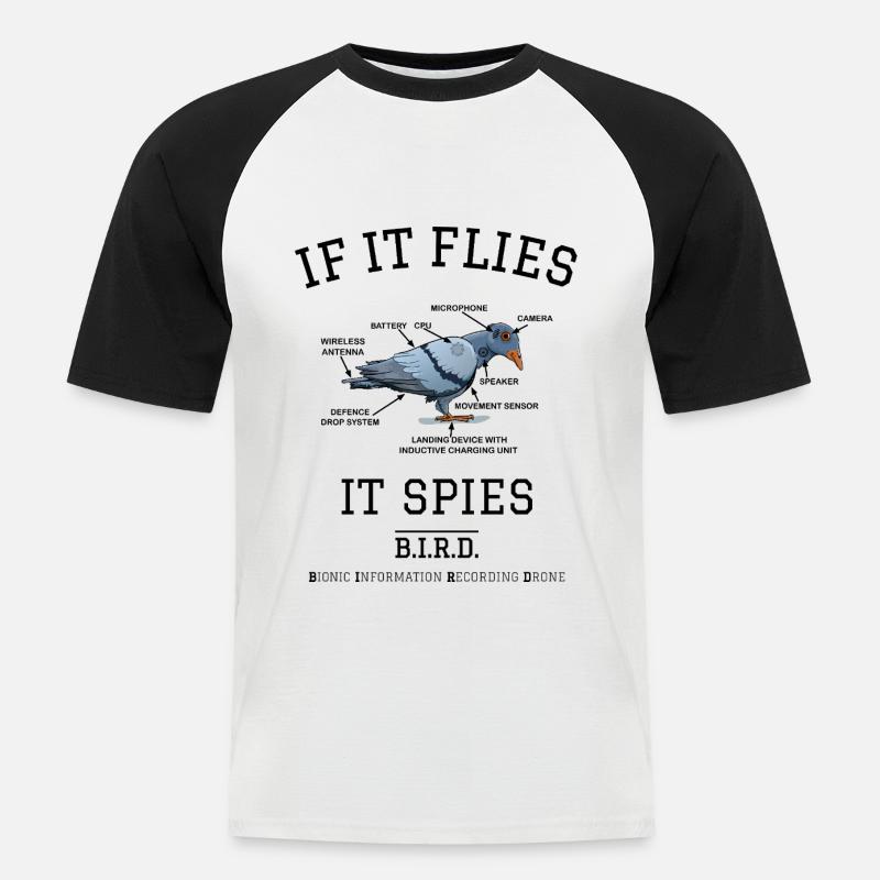 Definition Bird - Männer Baseball-T-Shirt - Weiß/Schwarz