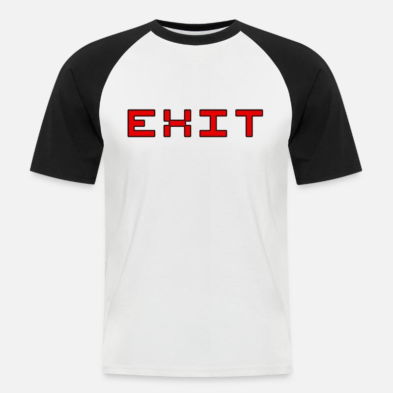 EXIT - Men's Baseball T-Shirt - white/black