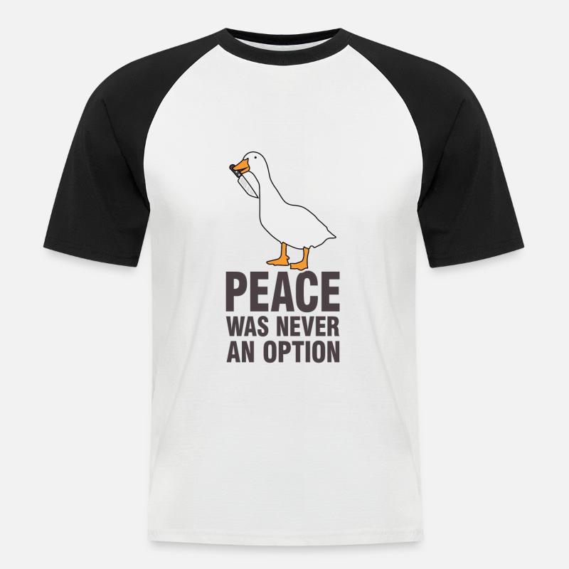 Gans Gänse Meme Geschenk - Männer Baseball-T-Shirt - Weiß/Schwarz