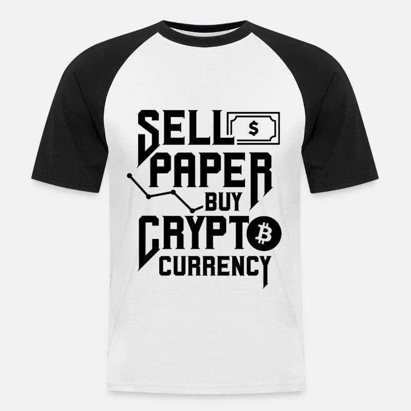 Cryptowährung Crypto Trader Kryptowährung Krypto - Männer Baseball-T-Shirt - Weiß/Schwarz