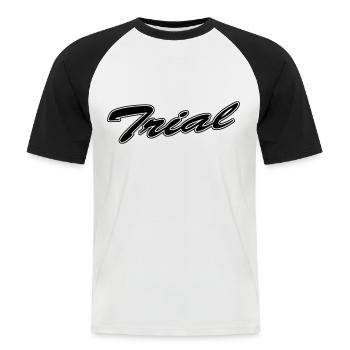 Trial - T-shirt baseball manches courtes Homme - blanc/noir - Devant - Nik (191cm)