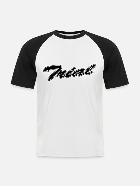 Trial - Men's Baseball T-Shirt - white/black