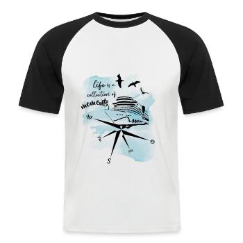 A Collection of Moments - Men's Baseball T-Shirt - white/black - Front - Nik (191cm)