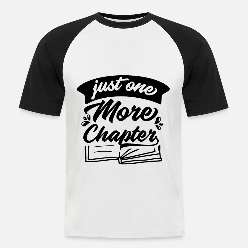 Nur noch ein Kapitel - Männer Baseball-T-Shirt - Weiß/Schwarz