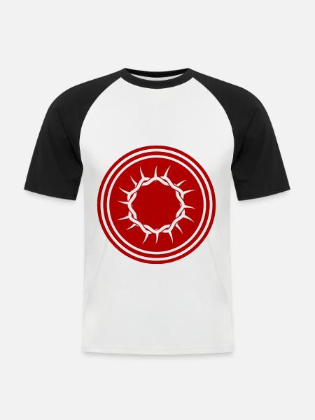 Dornenkrone Jesus icon - Männer Baseball-T-Shirt - Weiß/Schwarz
