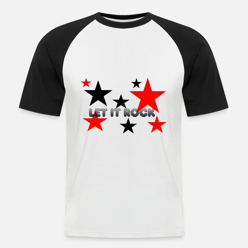 Dacci dentro - Maglia da baseball a manica corta da uomo - bianco/nero
