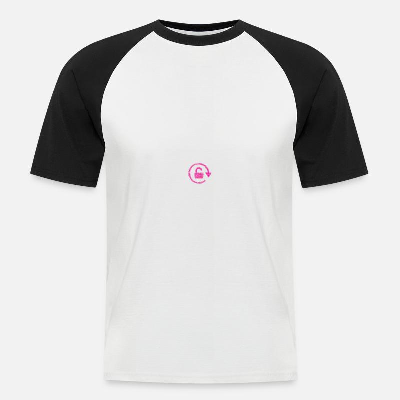 Lock Turn - Men's Baseball T-Shirt - white/black