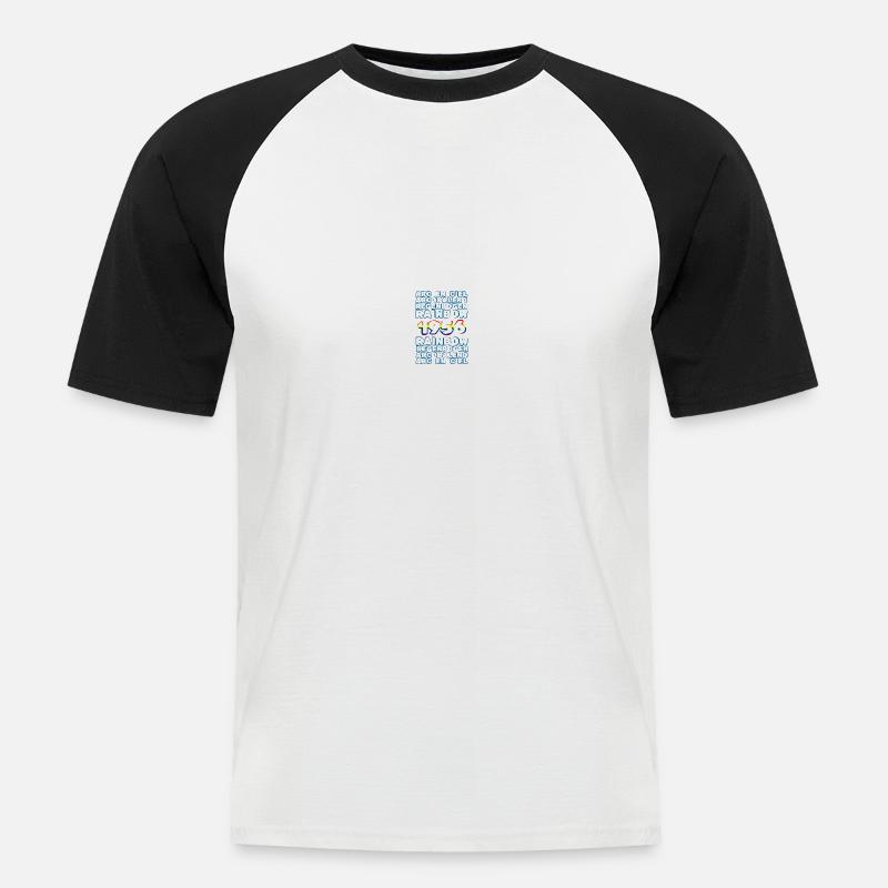 Regenbogen 1956 - Männer Baseball-T-Shirt - Weiß/Schwarz