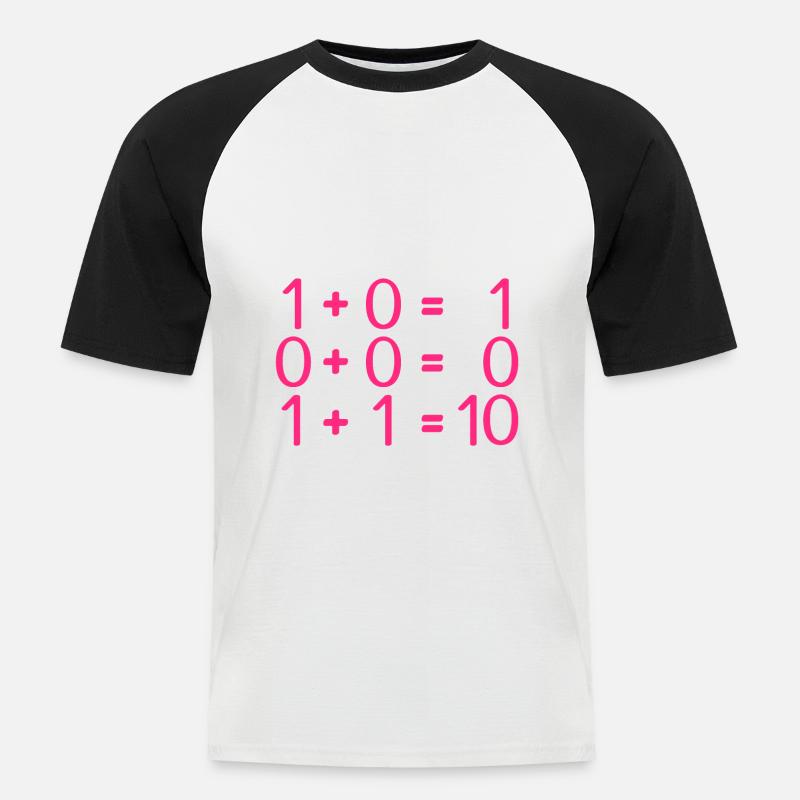 Informatik Regeln Programmierer - Männer Baseball-T-Shirt - Weiß/Schwarz