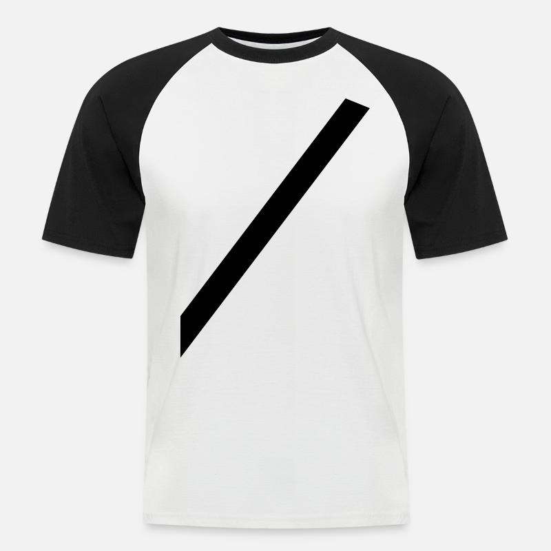 Gurtmuffel - Männer Baseball-T-Shirt - Weiß/Schwarz