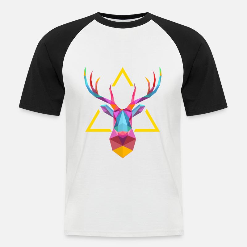 antler - Men's Baseball T-Shirt - white/black