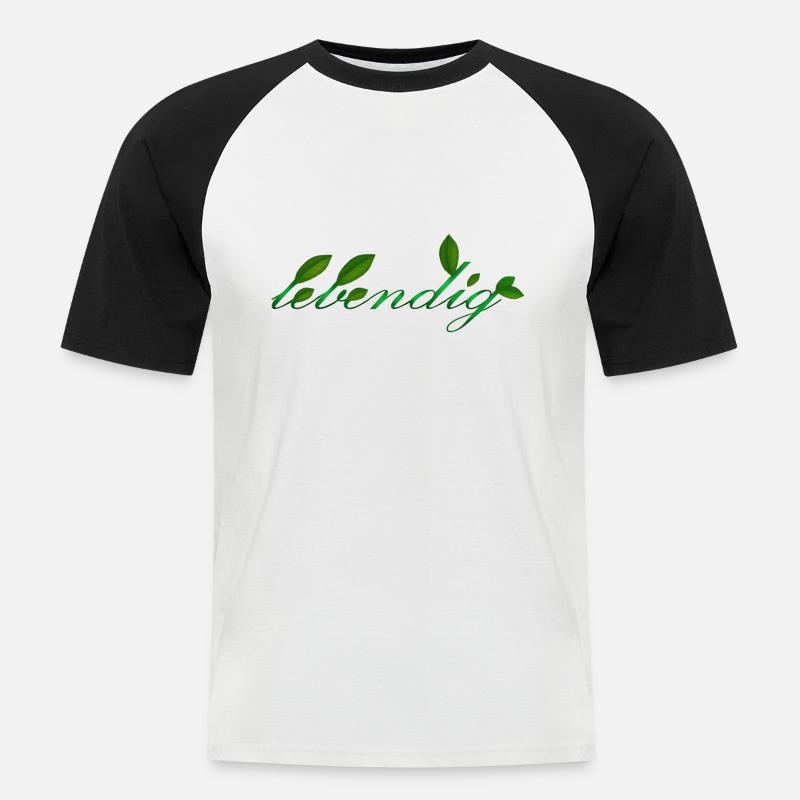 alive - Men's Baseball T-Shirt - white/black