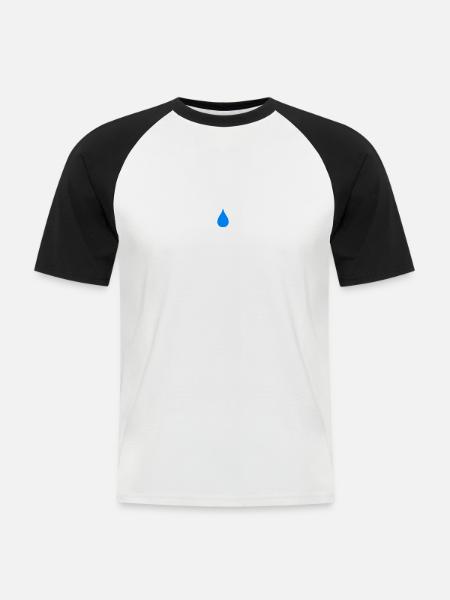 Tear - Men's Baseball T-Shirt - white/black