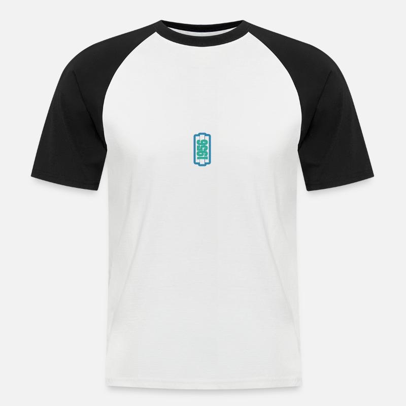 1956 - Männer Baseball-T-Shirt - Weiß/Schwarz