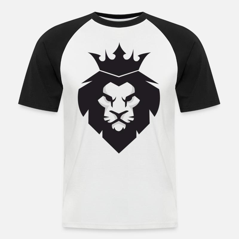 DER PRINZ - Männer Baseball-T-Shirt - Weiß/Schwarz