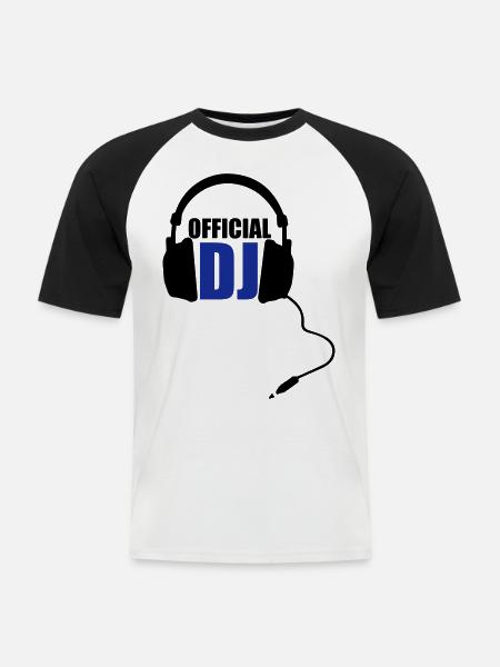 OfficialDJ - Men's Baseball T-Shirt - white/black