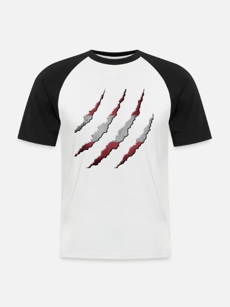 Austria - Men's Baseball T-Shirt - white/black