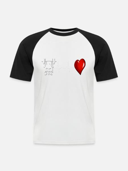 bench press - Men's Baseball T-Shirt - white/black