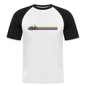 Albert Hoffmann - T-shirt baseball manches courtes Homme - blanc/noir - Devant - Nik (191cm)