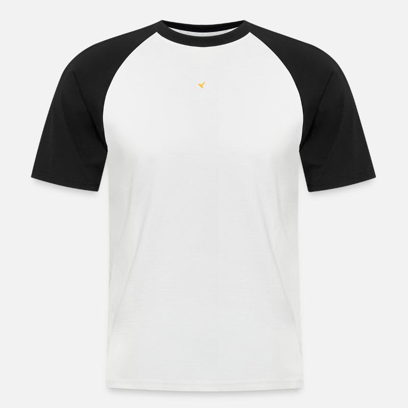 Dirigent - Männer Baseball-T-Shirt - Weiß/Schwarz