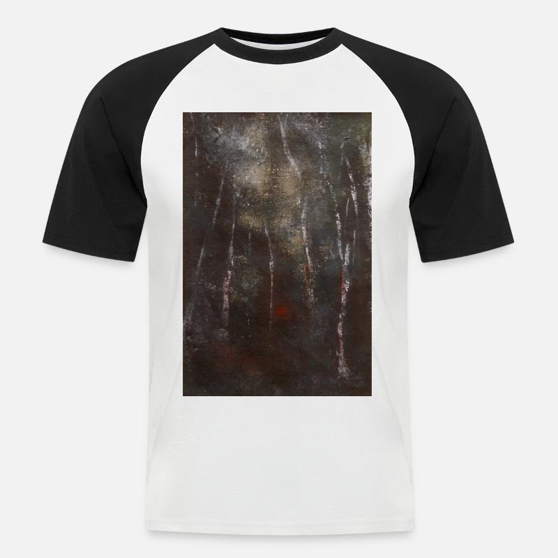 Brieselang Light – Das Licht ruft dich - Männer Baseball-T-Shirt - Weiß/Schwarz