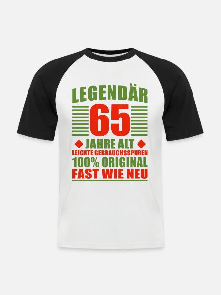Legendär - Männer Baseball-T-Shirt - Weiß/Schwarz