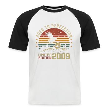 Vintage 2009 Limited Edition 2009 Retro 2009 - Men's Baseball T-Shirt - white/black - Front - Nik (191cm)