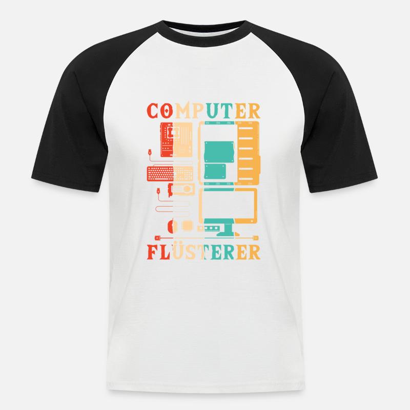 Computer Whisperer Computer Scientist Admin - Men's Baseball T-Shirt - white/black
