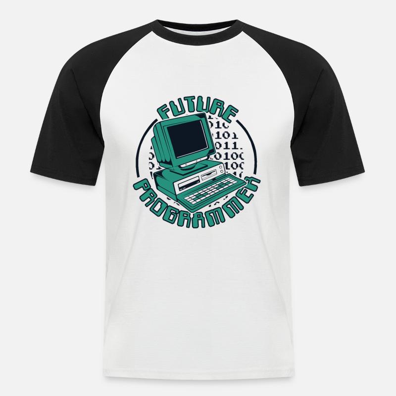 Future Programmer Softwareingenieur Developer - Männer Baseball-T-Shirt - Weiß/Schwarz