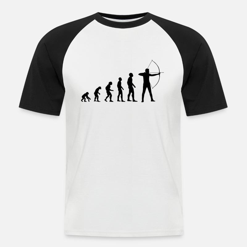 Archery Archery Archer Evolution - Men's Baseball T-Shirt - white/black