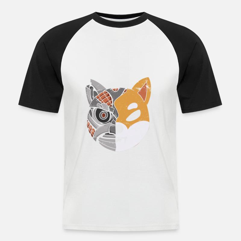 Roboterdesign Für Roboteringenieur Oder Fans - Männer Baseball-T-Shirt - Weiß/Schwarz