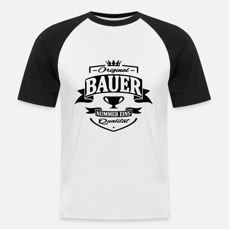 bauer - Männer Baseball-T-Shirt - Weiß/Schwarz