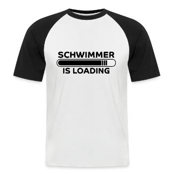 Schwimmer Spruch Sport Lustiges Schwimmer Geschenk - Männer Baseball-T-Shirt - Weiß/Schwarz - Vorne - Nik (191cm)
