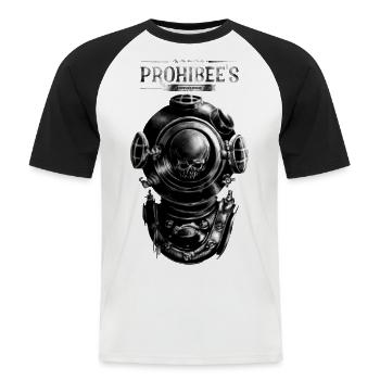 Don' t cry - T-shirt baseball manches courtes Homme - blanc/noir - Devant - Nik (191cm)