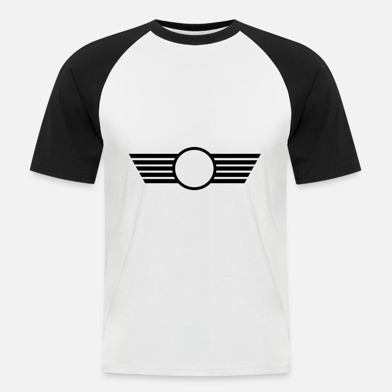 Flügel - Men's Baseball T-Shirt - white/black