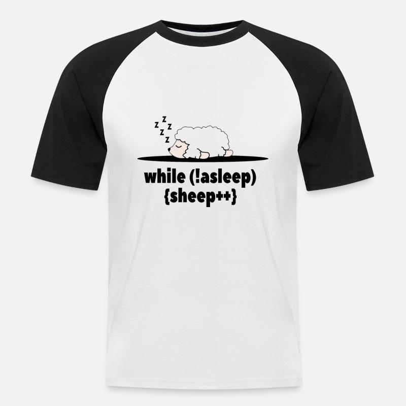 Programmierer - Männer Baseball-T-Shirt - Weiß/Schwarz