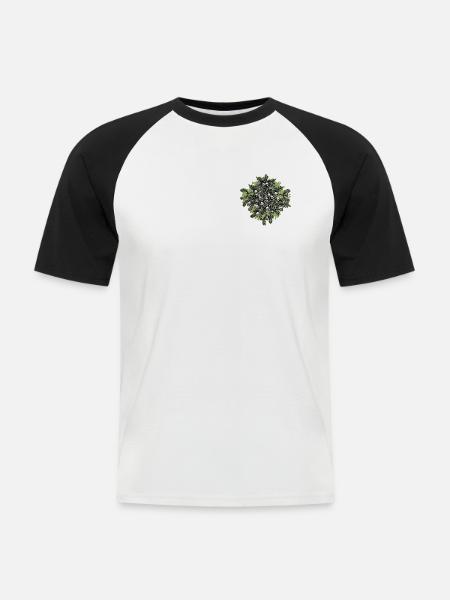 Gothic Metal Weihnachten - Männer Baseball-T-Shirt - Weiß/Schwarz