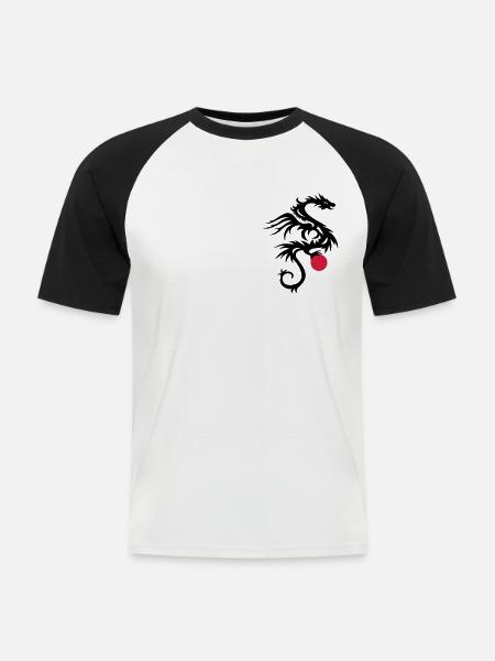 Dragon DRAKO 1 - Men's Baseball T-Shirt - white/black