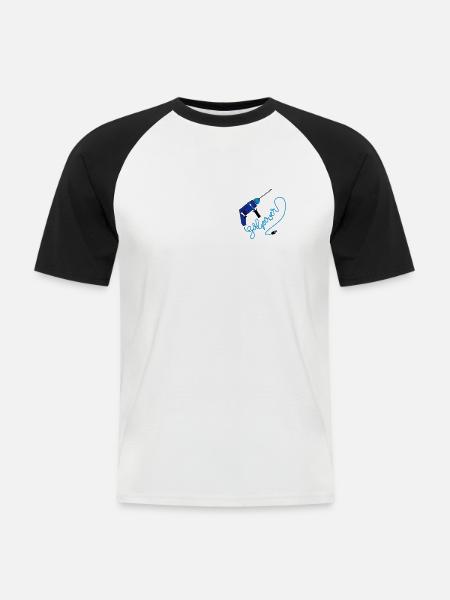 Girlpower - Männer Baseball-T-Shirt - Weiß/Schwarz