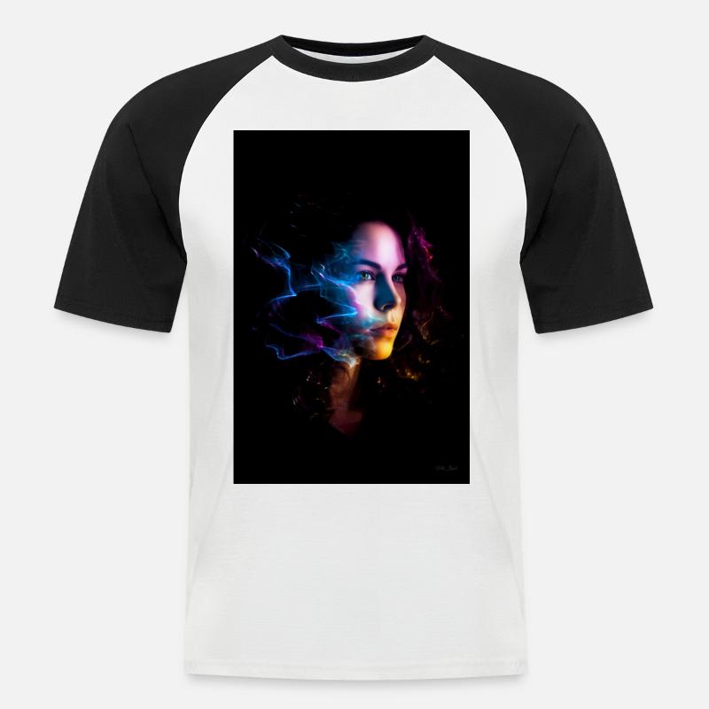 Sinnlich 5 - Männer Baseball-T-Shirt - Weiß/Schwarz