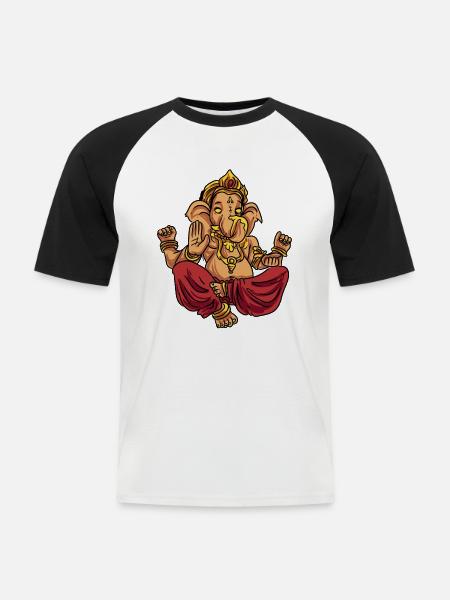 Buddhismus Religion - Männer Baseball-T-Shirt - Weiß/Schwarz